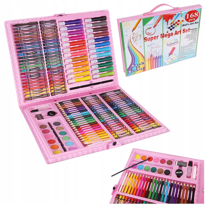168 részes kreatív festő színező rajzkészlet pink
