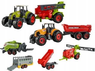 6 részes játék traktor farm szett